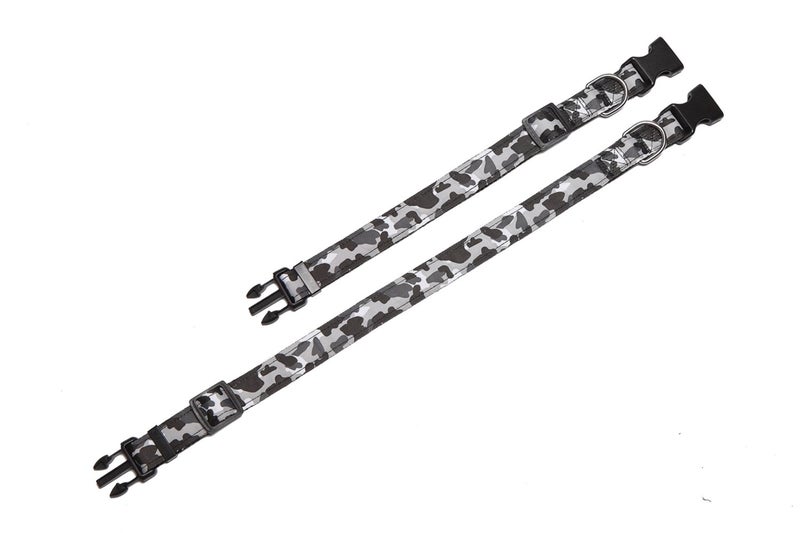 TAIDA Dog Collar, Nylon Camouflage Adjustable Collar, 1 Inch Wide, for Large Medium Dog (Black) - Image 3